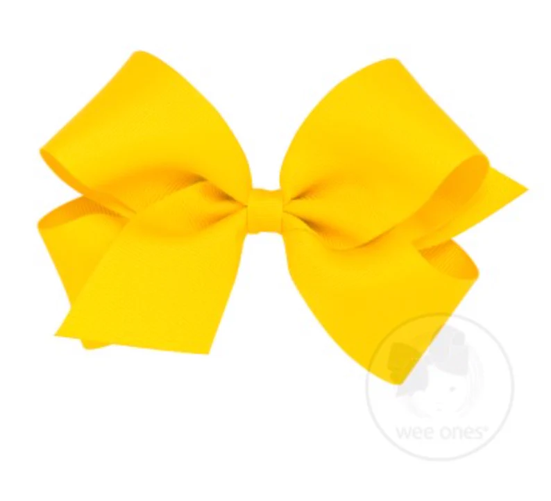 Wee Ones - Medium Classic Grosgrain Hair Bow (Plain Wrap) - Image 4