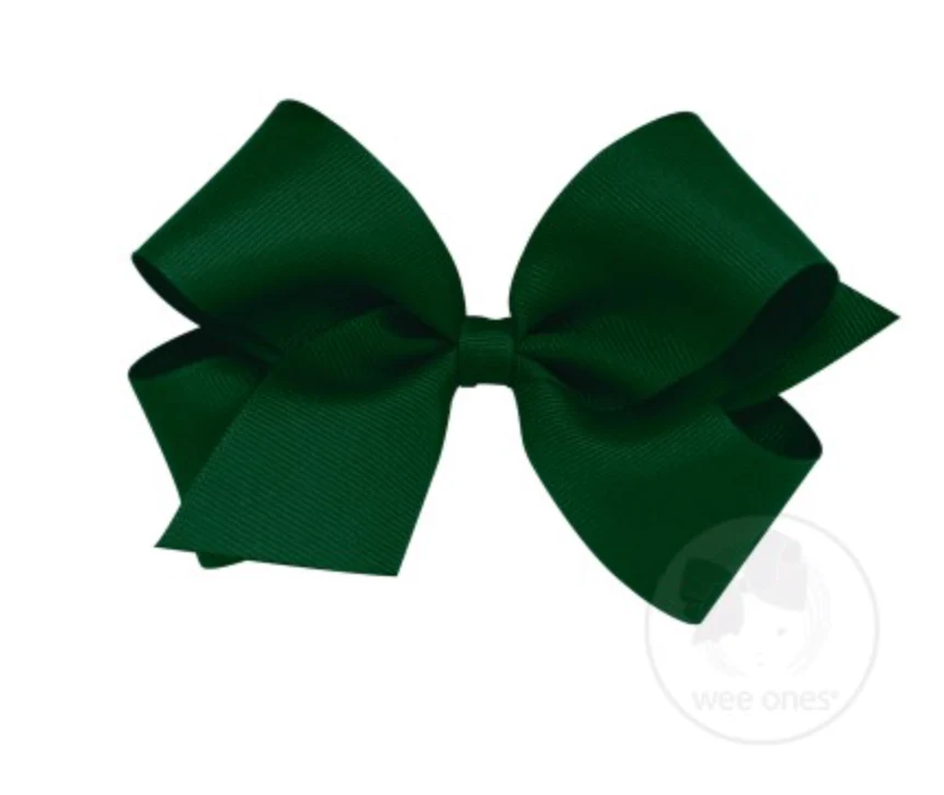 Wee Ones - Medium Classic Grosgrain Hair Bow (Plain Wrap) - Image 9