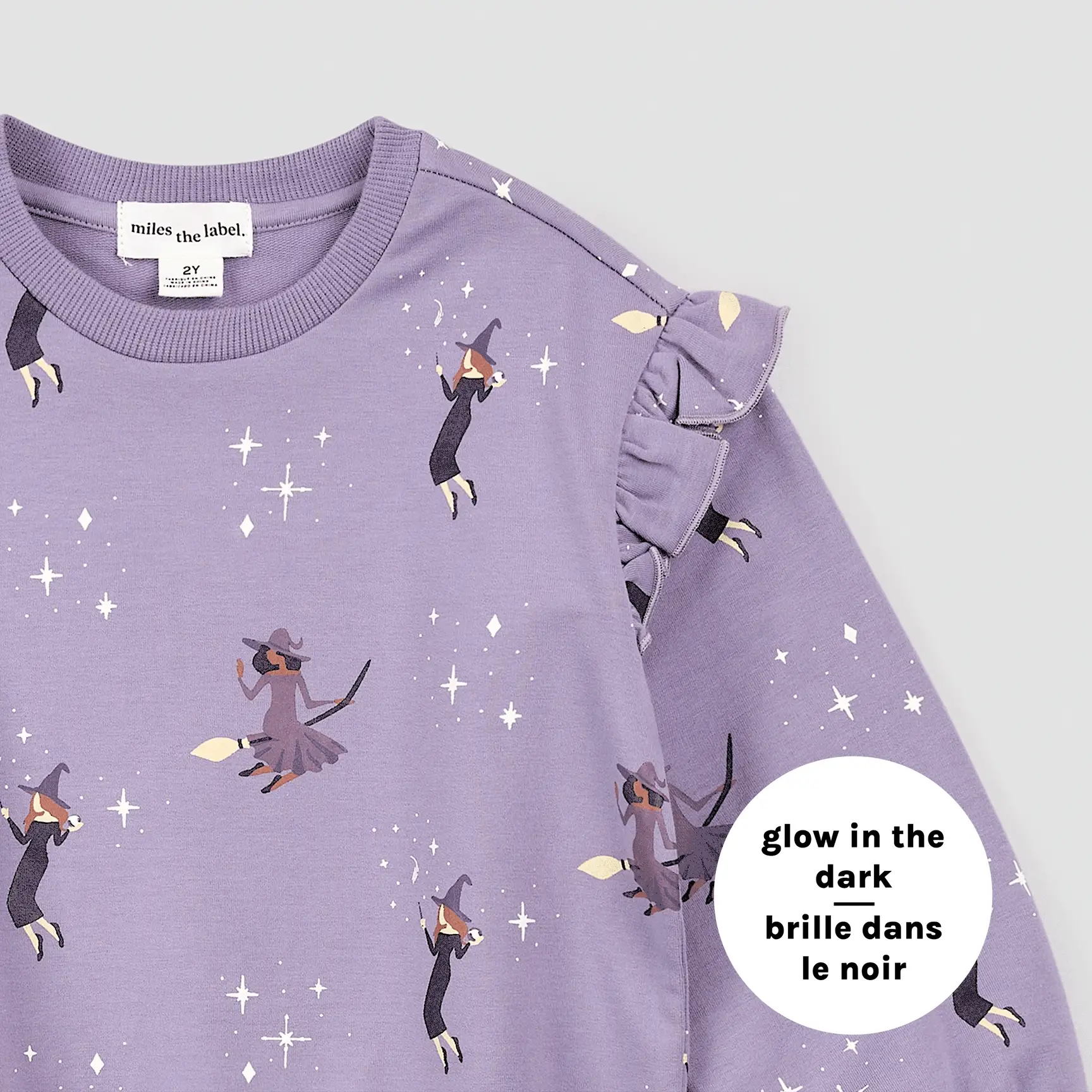 Witches Purple Ruffle Sweatshirt