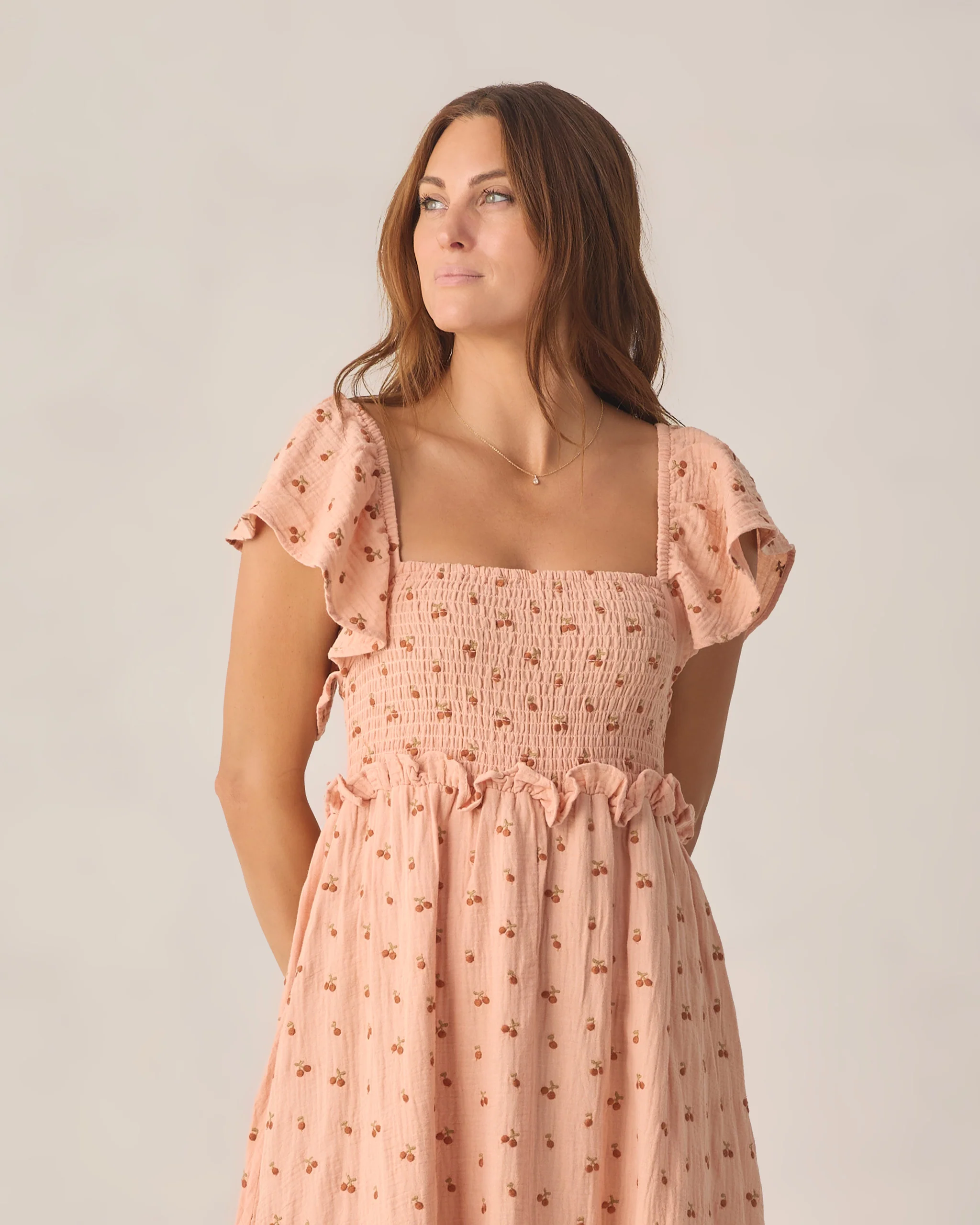 Women's Cherry Embroidery Francesca Dress - Image 2