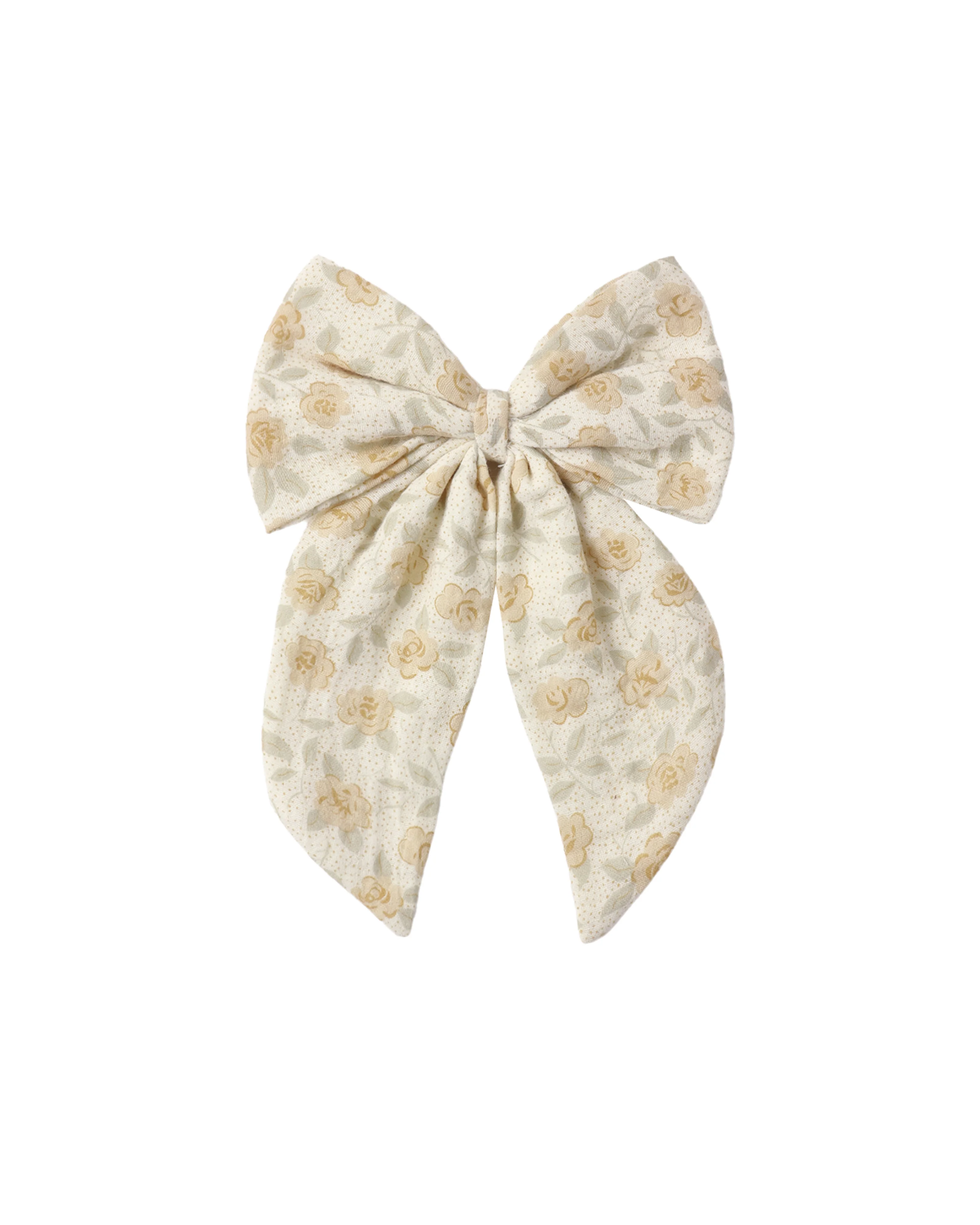 Yellow Floral Oversized Bow